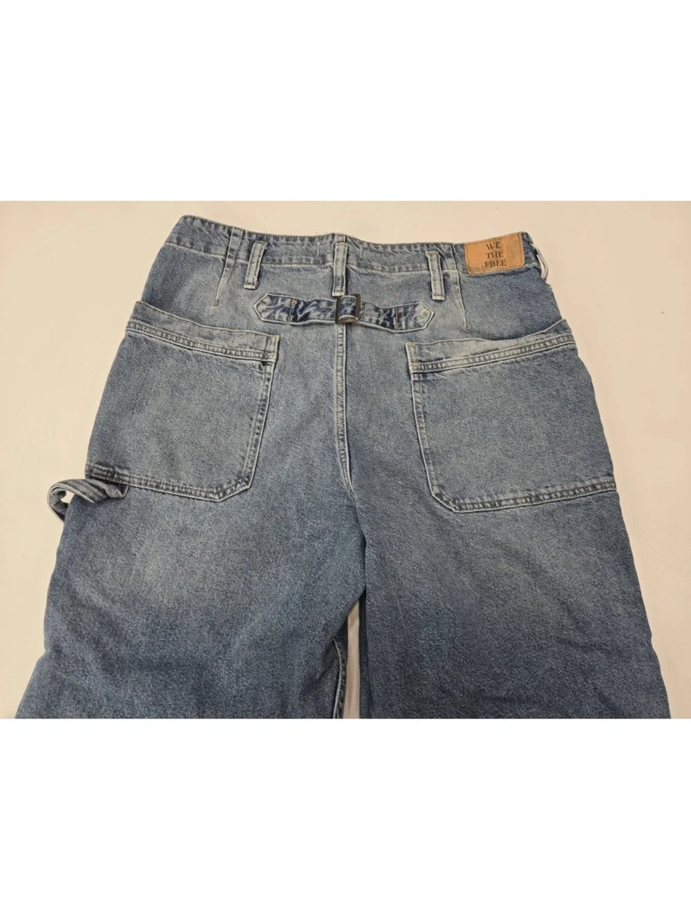 Free People We The Free Major Leagues Mid-Rise Cuffed Jeans Carpenter Size 32